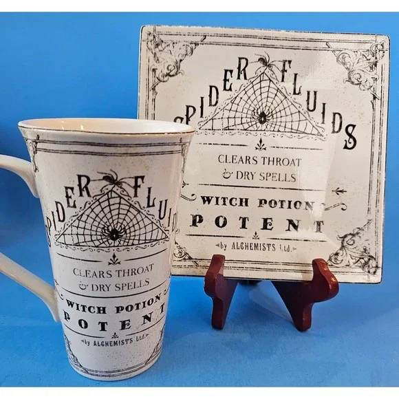 222 Fifth Dining Apothecary Spider Fluids Plate Coffee High